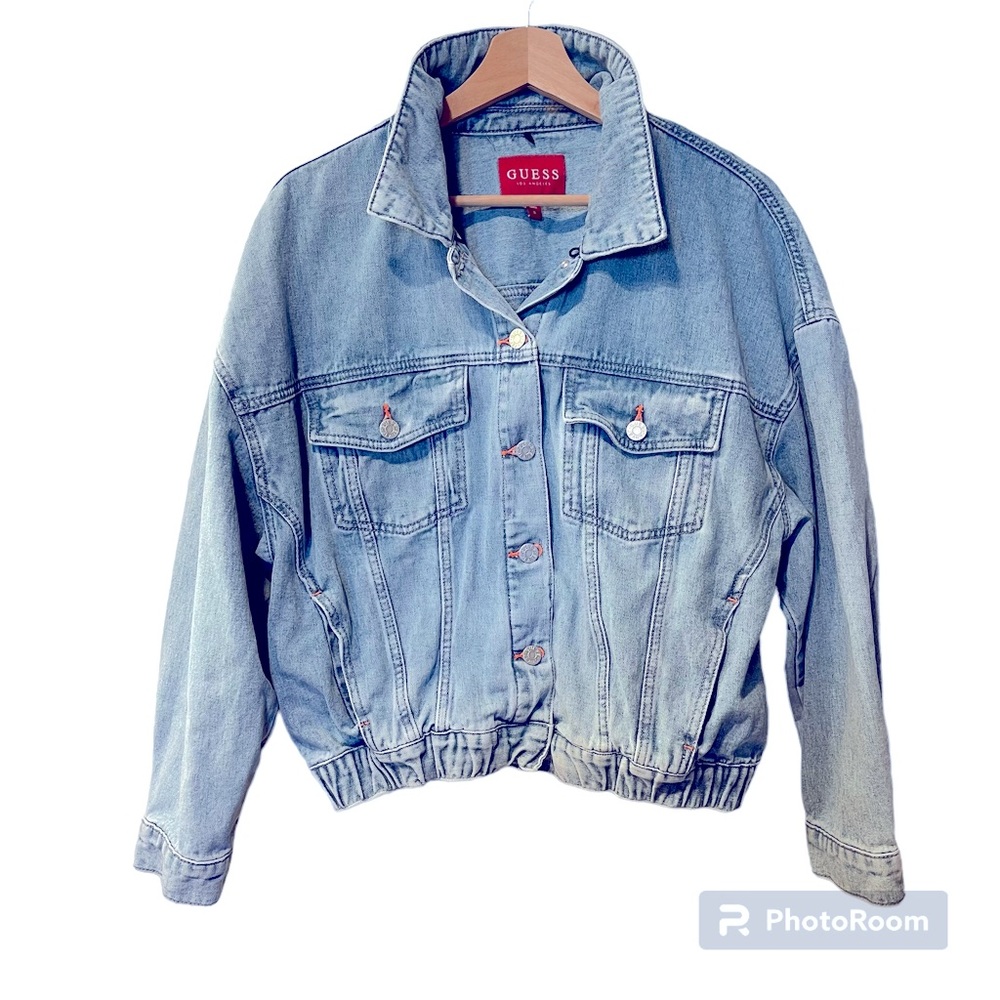 Guess Bomber Denim Jacket M